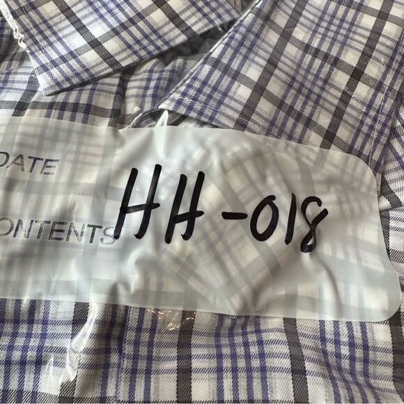 Peter Millar Blue - White - Gray Plaid Long Sleeve Shirt in Size Large - Picture 5 of 5